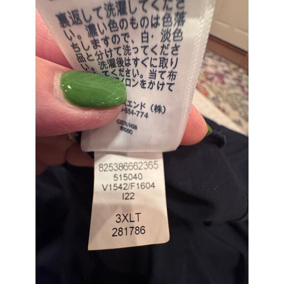 Lands' End Men's Super T Cotton Mock Turtleneck Blue Long Sleeve Shirt 3XL/T - Picture 9 of 9